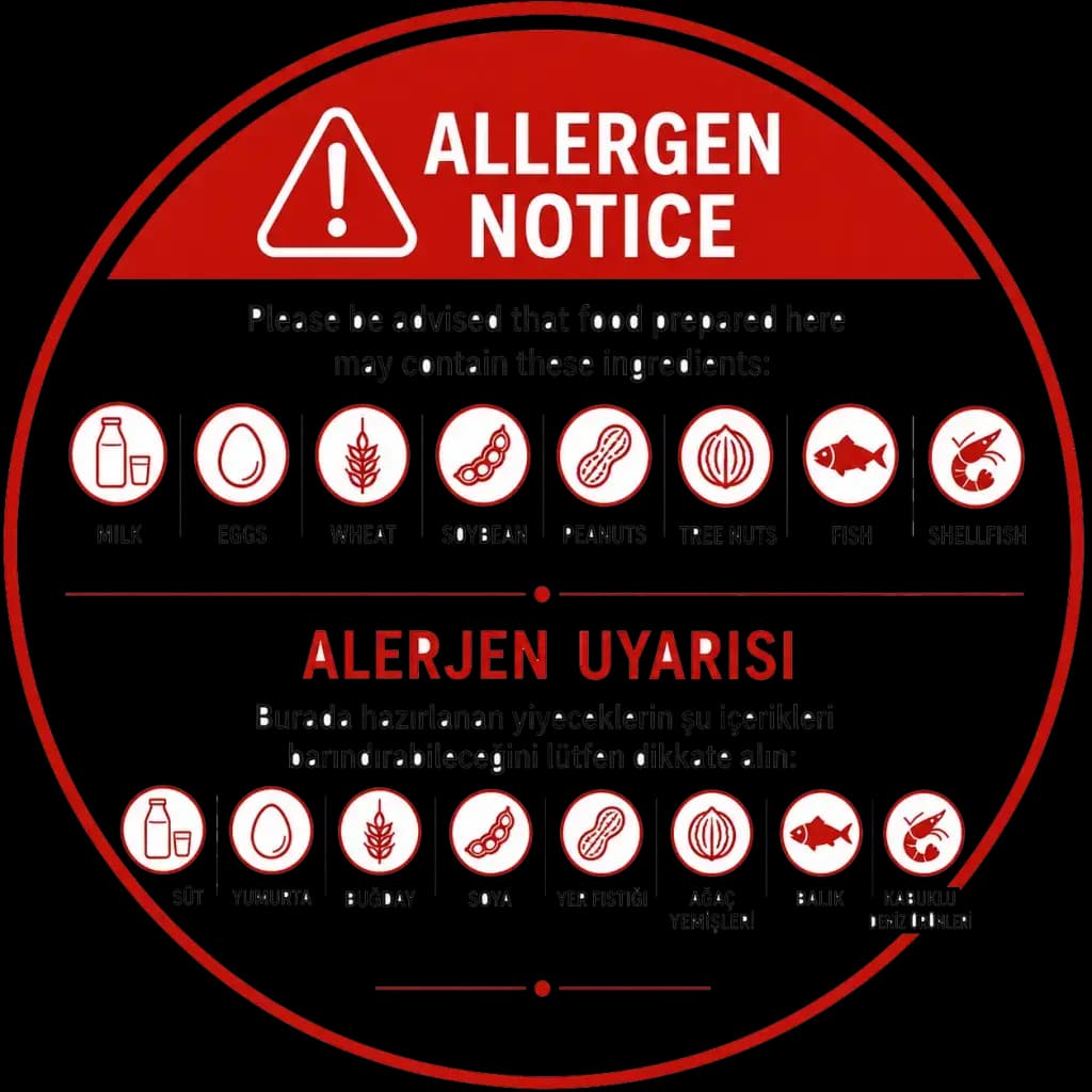 Allergen Notice - Alerjen Uyarısı